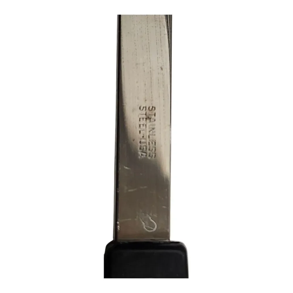 Vintage Slotted Spatula Turner‎ Scalloped Curved USA Stainless Steel